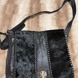 Aqua Madonna Faux Fur Bag